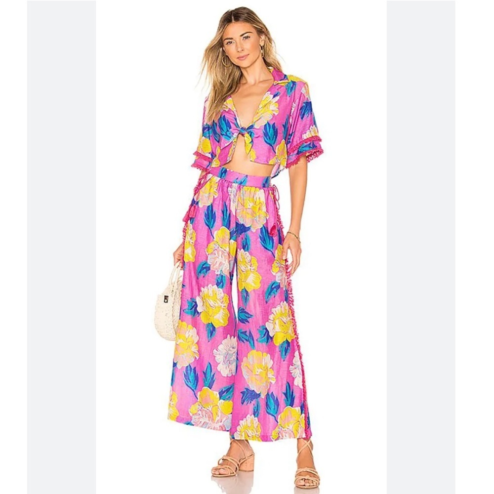 A Peace Treaty Talla Pant in Pink Size‎ Small Tropical Boho